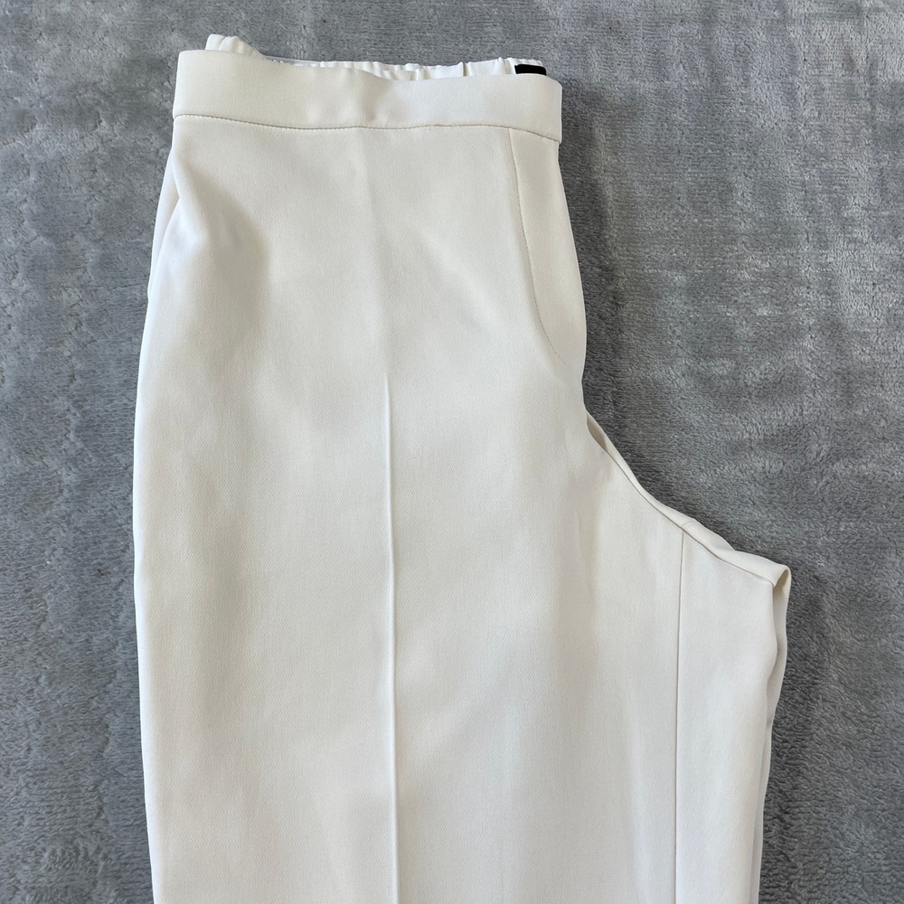 Theory Treeca Pull On Admiral Crepe Pants Womens 8 Cream Off White Office Career - Picture 8 of 12